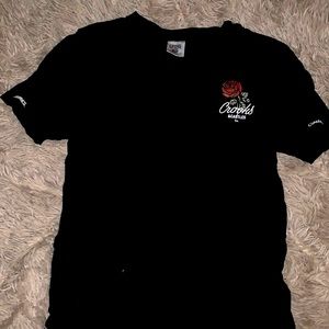 CROOKS & CASTLES ROSE BUD V NECK SOFT SHORT SLEEVE T SHIRT